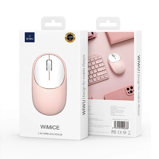 WIWU Wireless Mouse Rechargeable Computer Mouse Ergonomic RGB Backlight