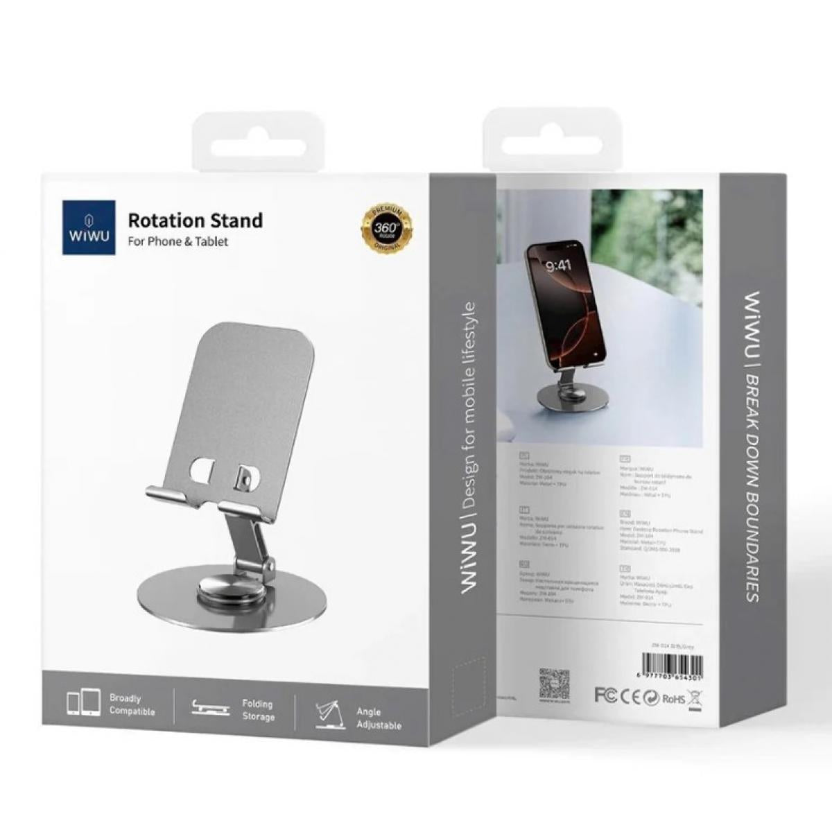 WiWU ZM-014 360 Rotating Desktop Mobile Phone and Tablet Holder