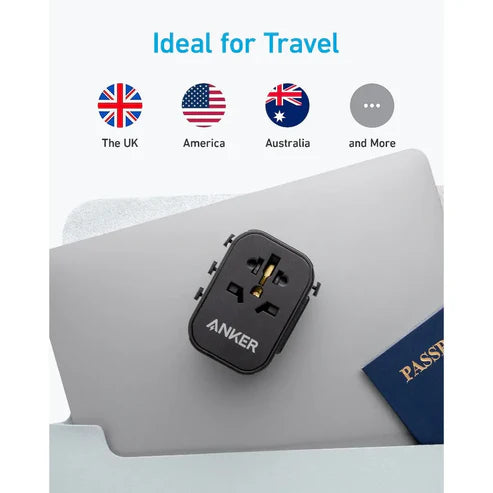 A9212K11 Anker PowerExtend USB-C Travel Adapter 30W Black - Astro Store