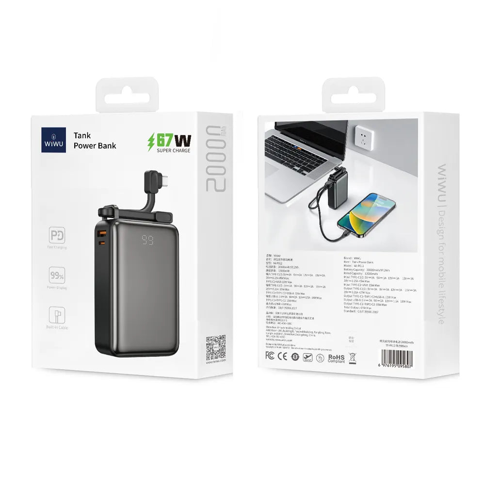 Wiwu - Tank Power bank Wi-P012 20000mAh/ 67W