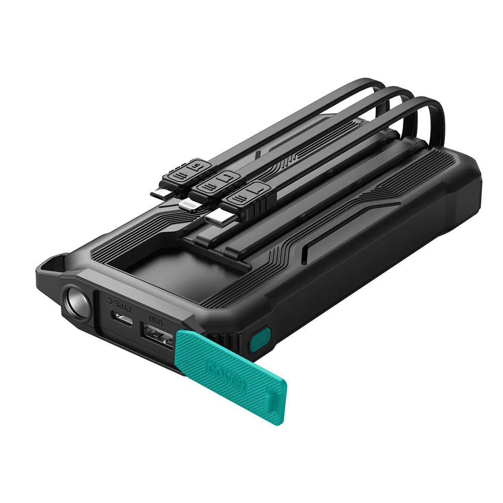 JOYROOM JR-L016 2.4A Power Bank 10000mAh with Three Cables - Astro Store