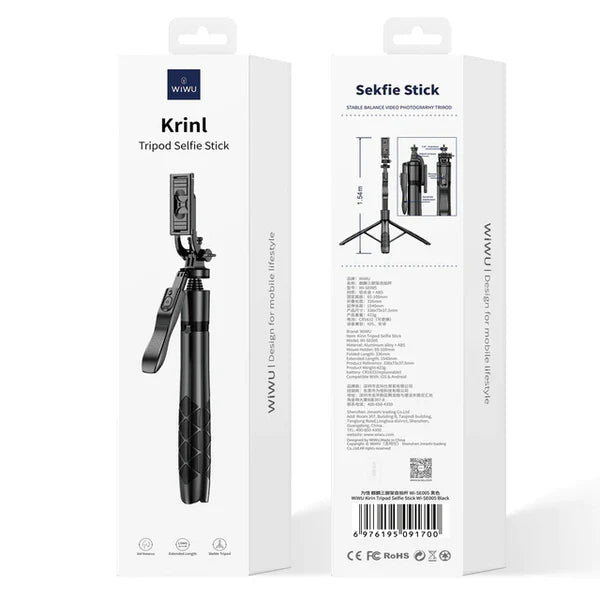 Wiwu -   Krinal Tripod Selfie Stick Wi-SE005 - Astro Store