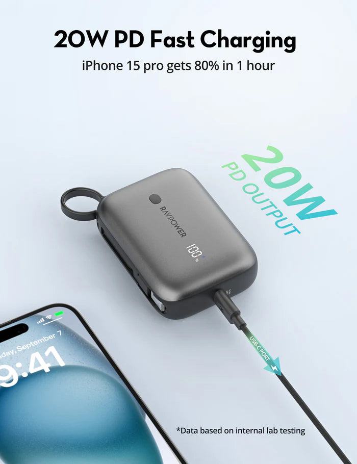 RAVPower 3-Port Power Bank, 10000mAh RP-PB1224 - Astro Store