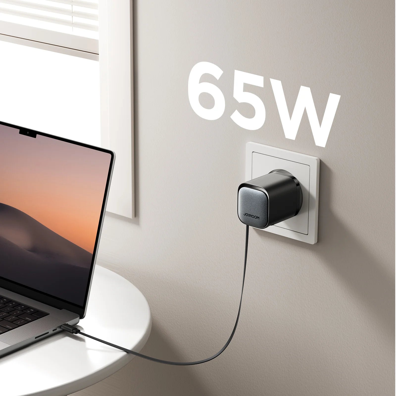JOYROOM JR-TCL02 GaN 65W Charger with Retractable Cable - Astro Store