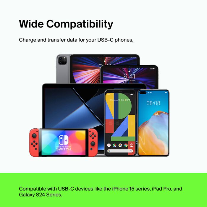 كابل Belkin CAB003bt1MBK BoostCharge USB-C إلى USB-C، بطول 1 متر، أسود