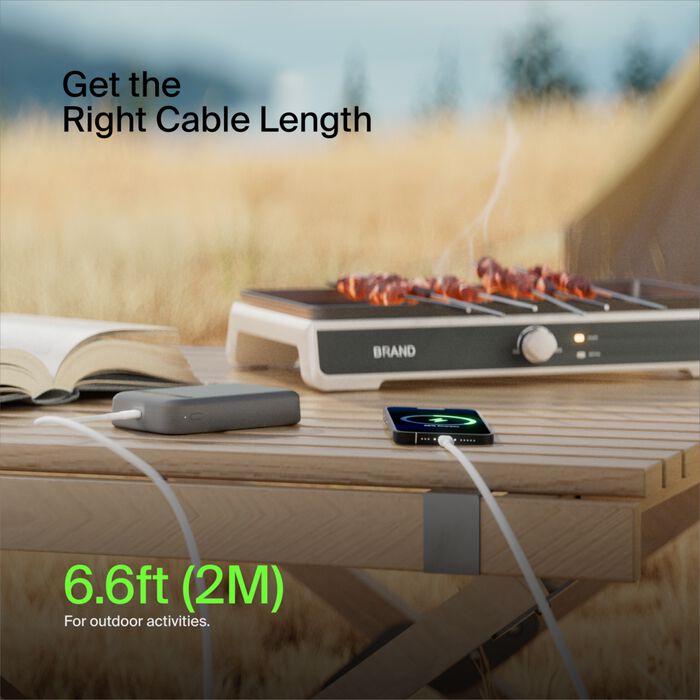 كابل Belkin CAB001bt1MWH BOOST CHARGE™ USB-A إلى USB-C، 1 متر، أبيض