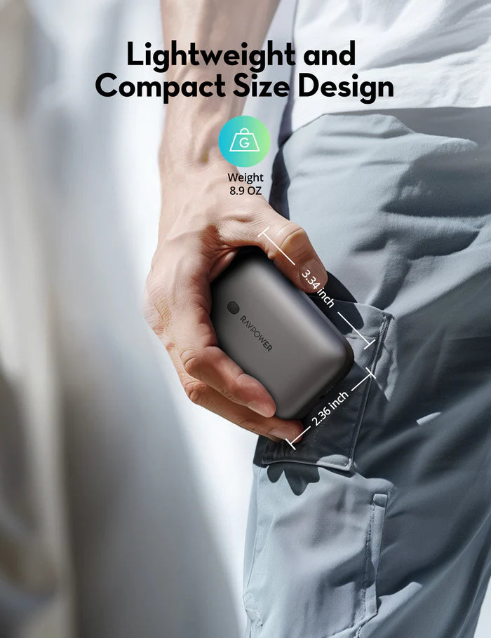 RAVPower 3-Port Power Bank, 10000mAh RP-PB1224 - Astro Store