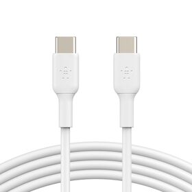 كابل Belkin CAB003bt2MWH BoostCharge USB-C إلى USB-C، 2 متر، أبيض