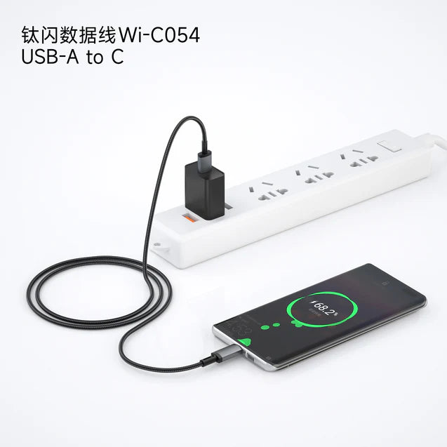WIWU Wi-C054 Titanlink 3A كابل تيار متردد 1 متر – نايلون وسبائك