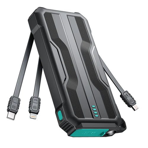 JOYROOM JR-L016 2.4A Power Bank 10000mAh with Three Cables - Astro Store