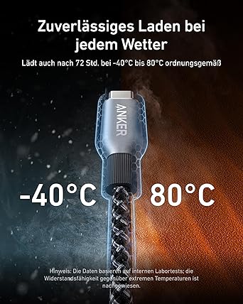 كابل Anker Prime USB-C إلى USB-C A88E2011 بطول 3 أقدام، 240 واط، أسود