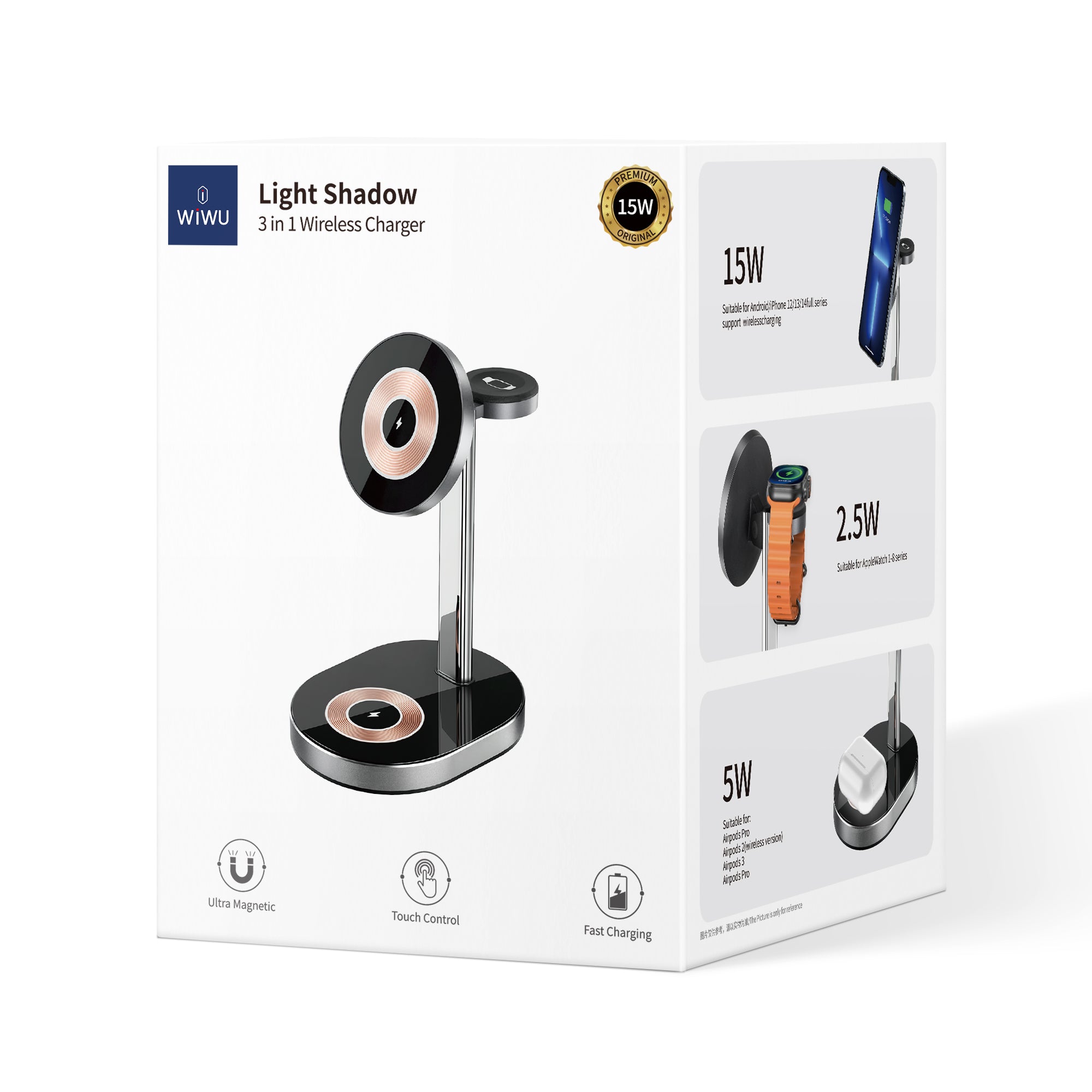 Wiwu - 3 IN 1 Wireless Charger - WI-W003 - Astro Store