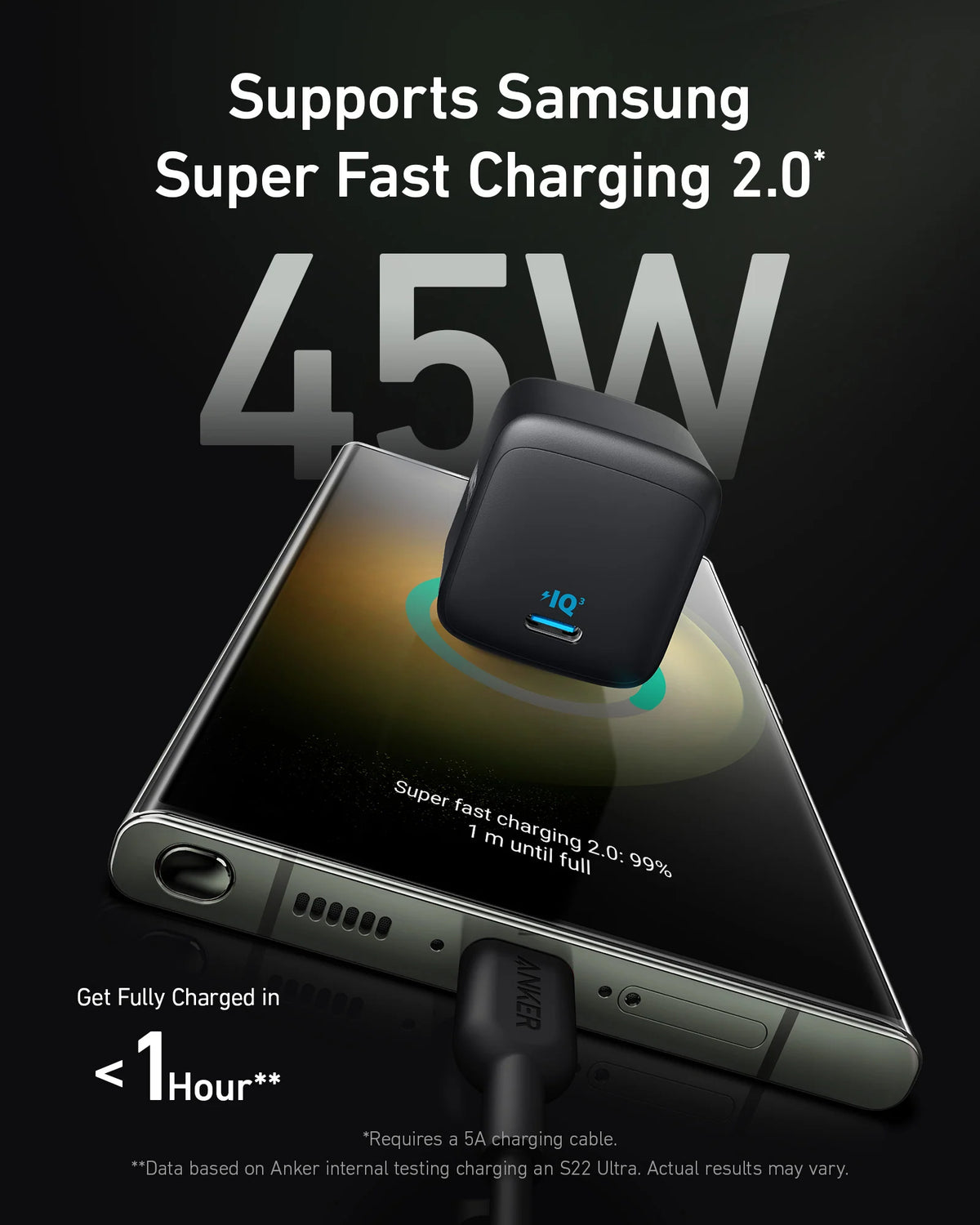 A2643G11 Anker 313 Charger (45W)Black