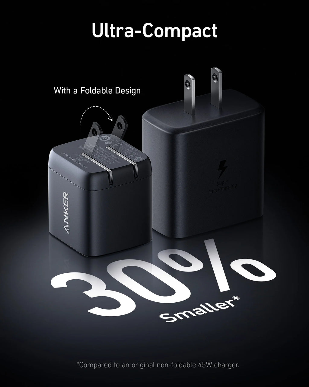 A2643G11 Anker 313 Charger (45W)Black - Astro Store