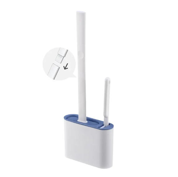 Soft TPR Silicone Head Toilet Brush Set with Holder - Astro Store
