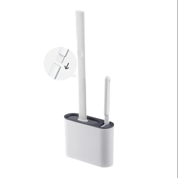 Soft TPR Silicone Head Toilet Brush Set with Holder - Astro Store