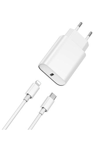 20 PD CHARGER+ CABLE SETS EU PLUG+C TO L CABLE WI-U001 C-L