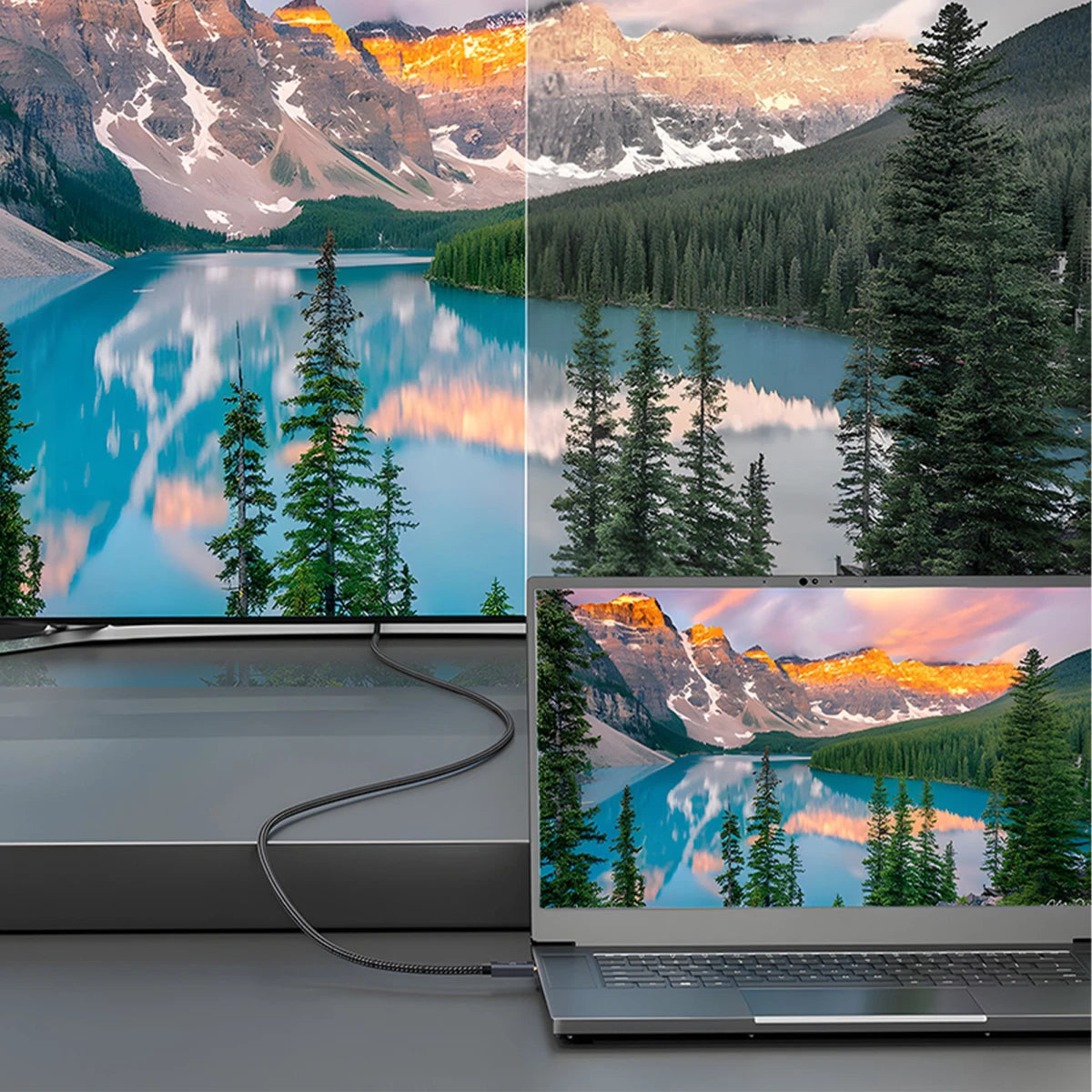 كابل WiWU WI-C049 Legend USB Typee-C إلى HDMI 4K \ 60Hz - أسود
