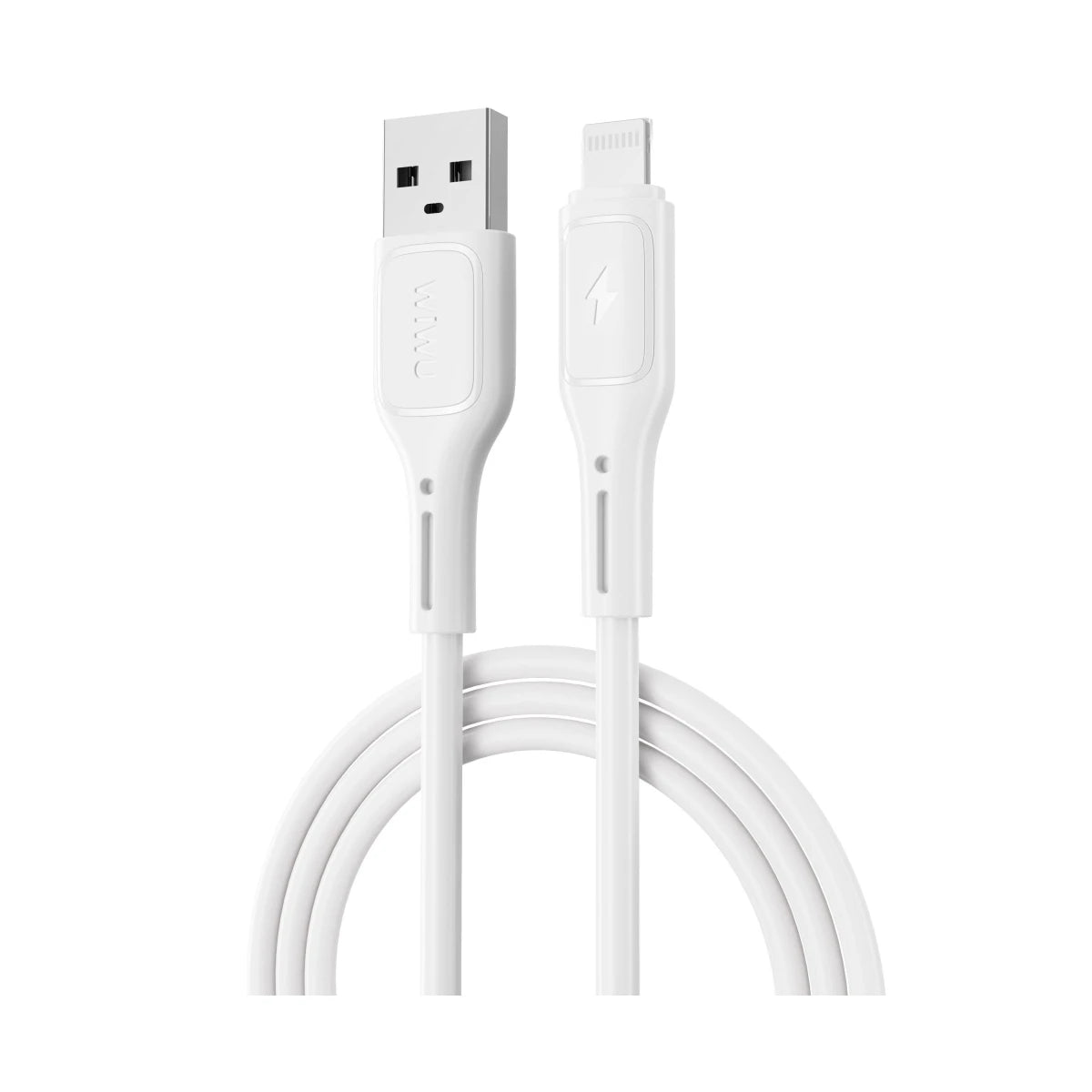 WiWU Wi-C042E A-L 2.4A Charging Cable USB - A to Lightning Data Transfer Cable 1M - White