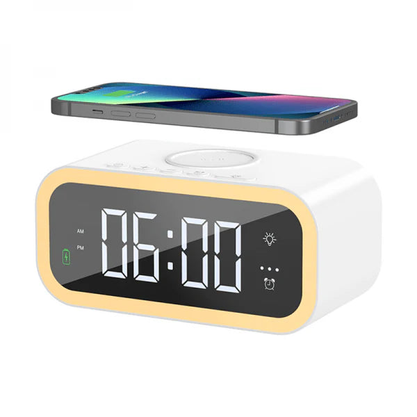 Wiwu -  15W WIRELESS CHARGER WITH DIGITAL ALARM CLOCK WI-W015 - Astro Store