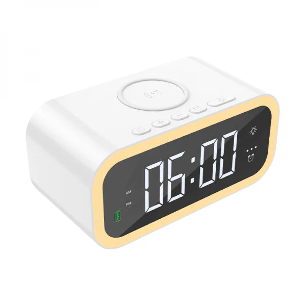Wiwu -  15W WIRELESS CHARGER WITH DIGITAL ALARM CLOCK WI-W015 - Astro Store