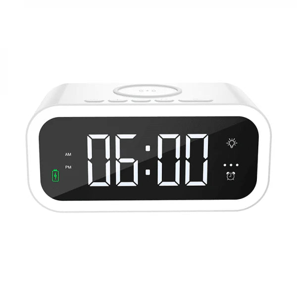 Wiwu -  15W WIRELESS CHARGER WITH DIGITAL ALARM CLOCK WI-W015 - Astro Store